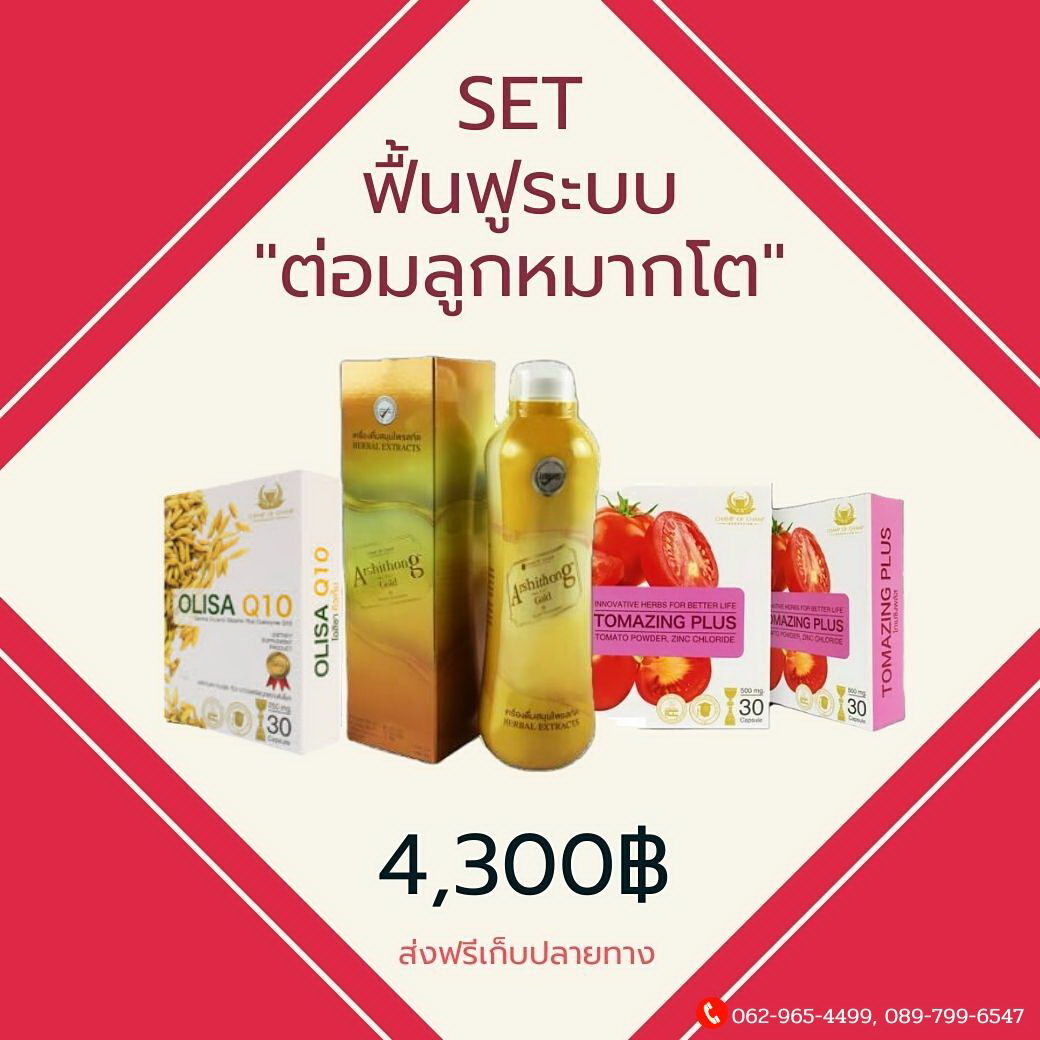 Tomazing Plus & Arshithong Gold & Olisa Q10 อย่างล